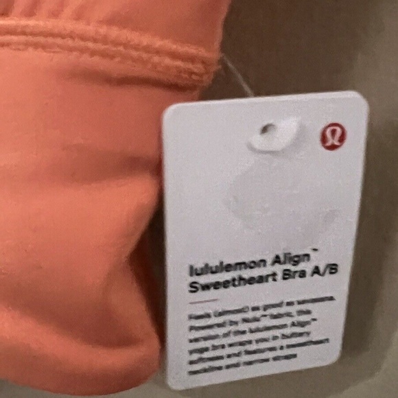 Lululemon NWT Align™ Sweetheart Bra A/B Cup sz 6 Coral Kiss - Picture 7 of 8
